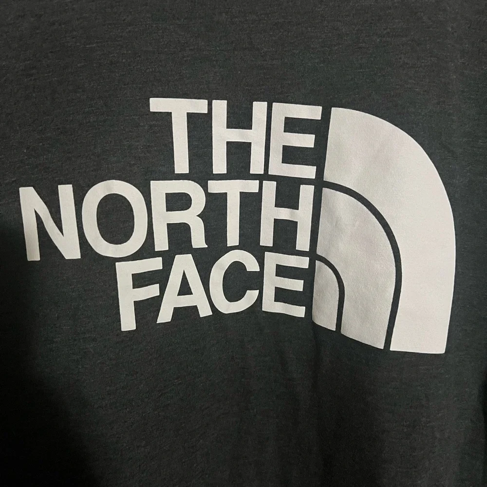 THE NORTH‎ FACE Classic Casual Logo Graphic T Shirt Gray White Men's Size S GUC